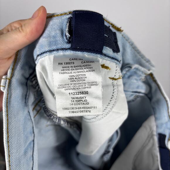 Wrangler Loose Fit Jeans Light Wash Blue Denim Elastic Waist Size 14 - Picture 11 of 16